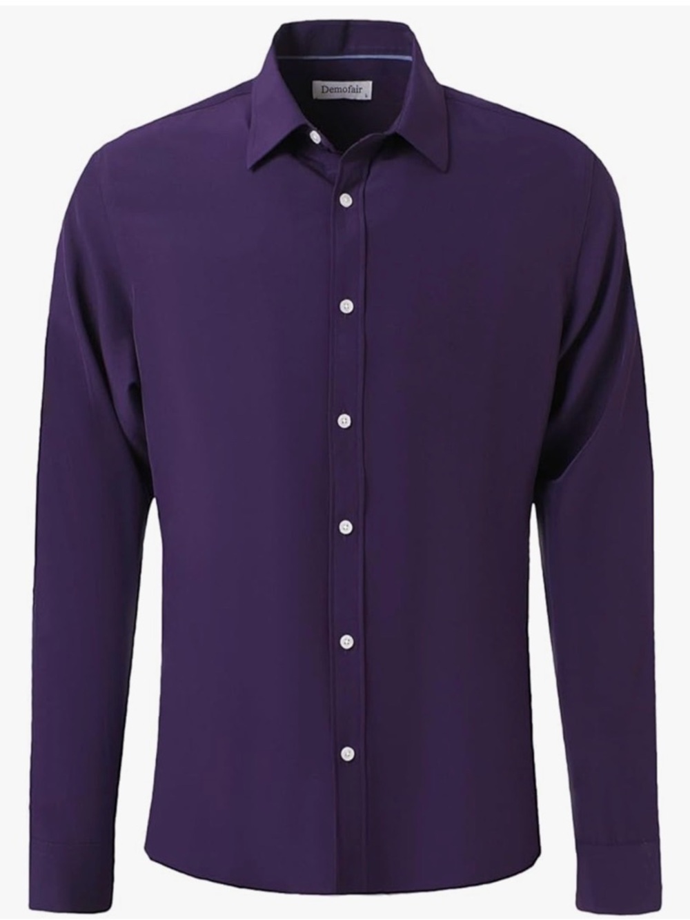 Men's M Dress Shirts Solid Wrinkle-Free Long Sleeve Button Down 
 Regular Fit